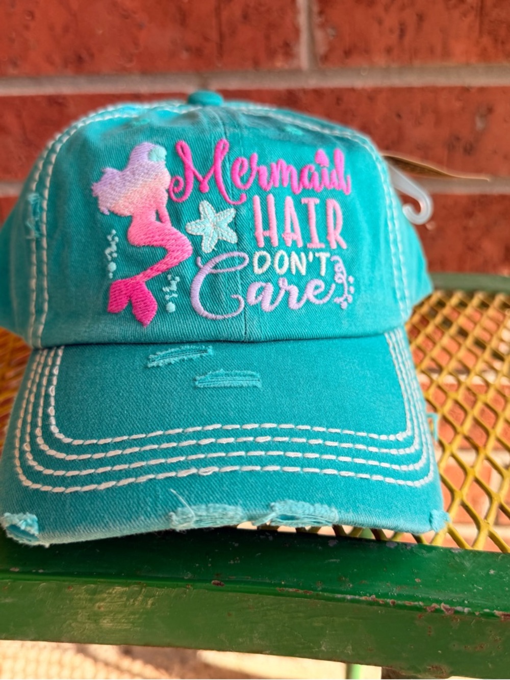 NWT KBETHOS TURQUOISE Mermaid Hair Don't Care Cap